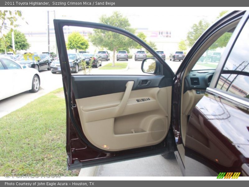 Sizzling Crimson Mica / Sand Beige 2011 Toyota Highlander
