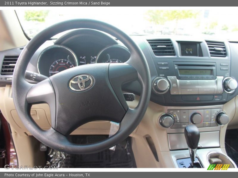 Sizzling Crimson Mica / Sand Beige 2011 Toyota Highlander