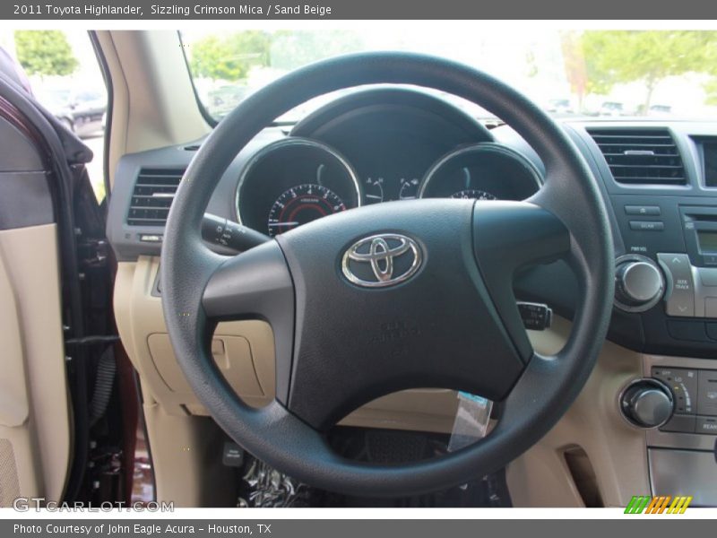 Sizzling Crimson Mica / Sand Beige 2011 Toyota Highlander