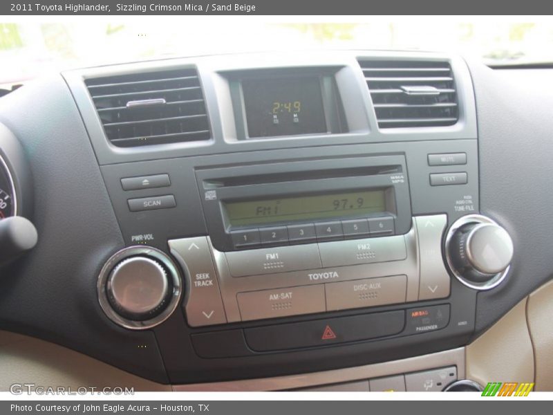 Sizzling Crimson Mica / Sand Beige 2011 Toyota Highlander