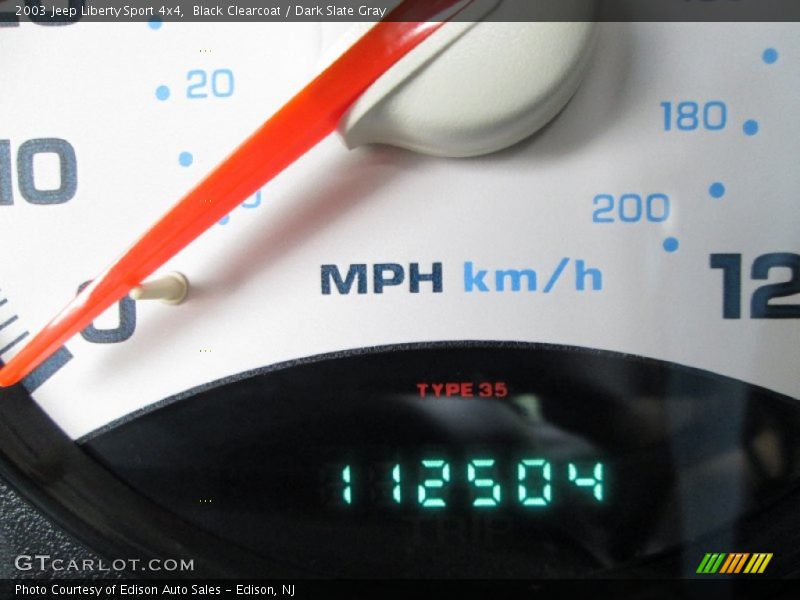 Black Clearcoat / Dark Slate Gray 2003 Jeep Liberty Sport 4x4