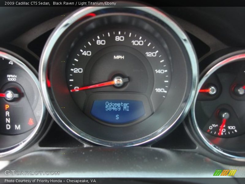 Black Raven / Light Titanium/Ebony 2009 Cadillac CTS Sedan