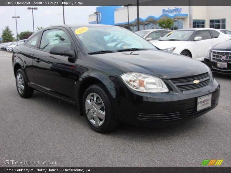 Black / Gray 2009 Chevrolet Cobalt LS Coupe
