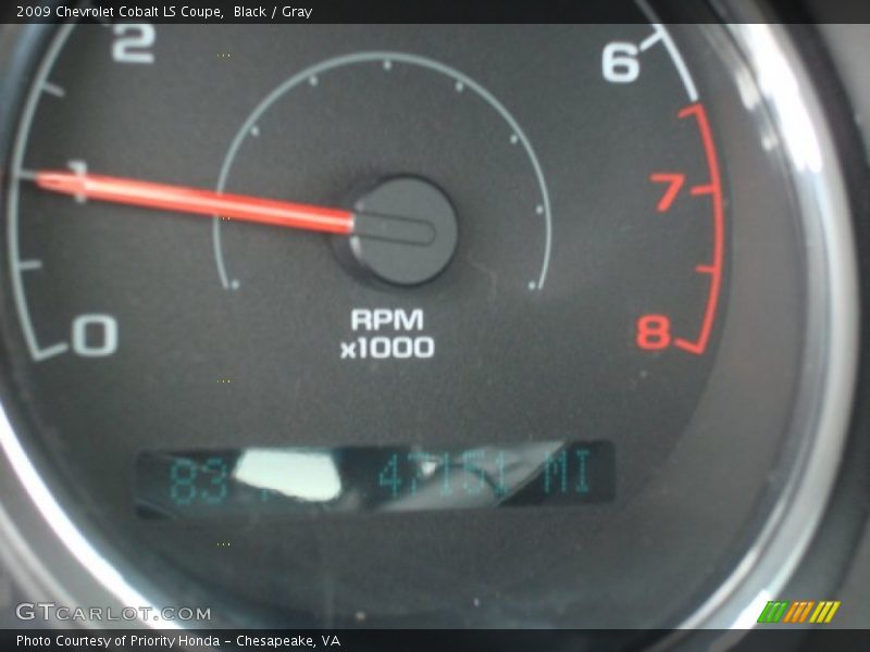 Black / Gray 2009 Chevrolet Cobalt LS Coupe