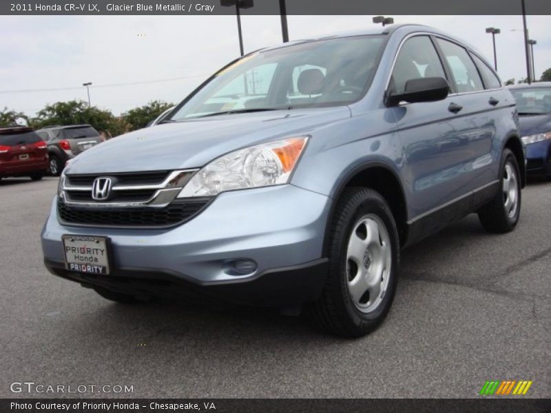 Glacier Blue Metallic / Gray 2011 Honda CR-V LX
