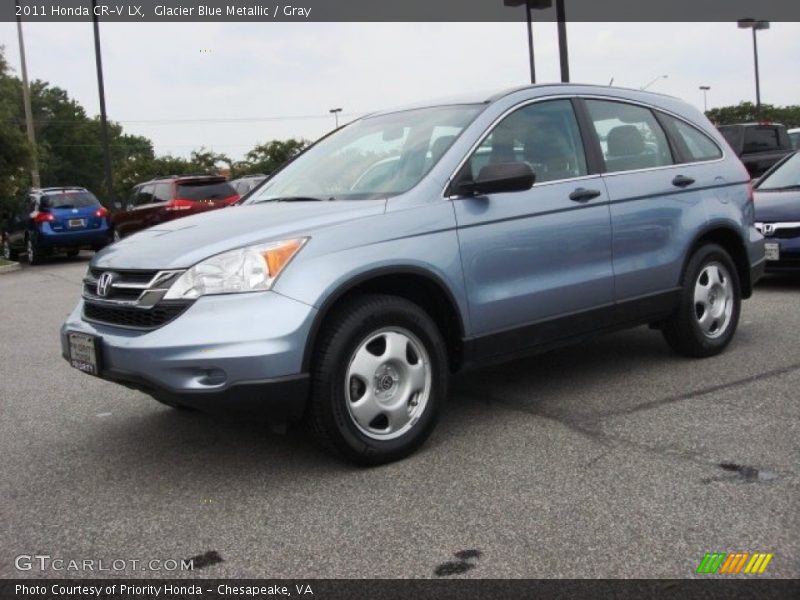 Glacier Blue Metallic / Gray 2011 Honda CR-V LX