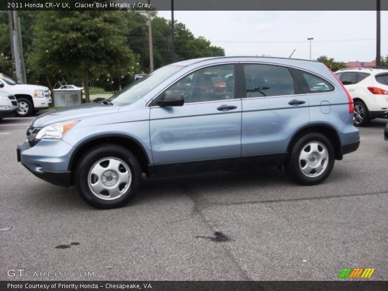 Glacier Blue Metallic / Gray 2011 Honda CR-V LX