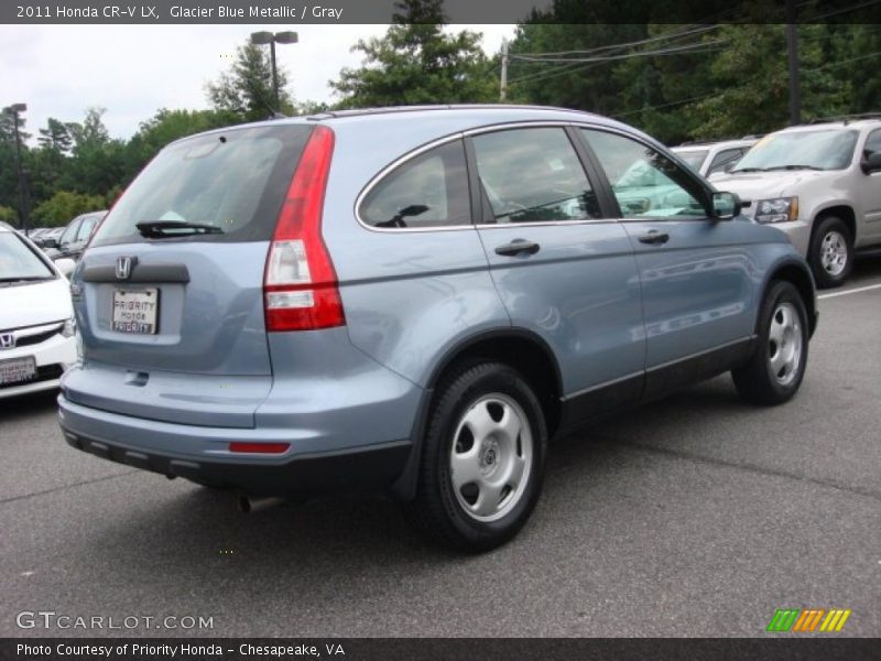 Glacier Blue Metallic / Gray 2011 Honda CR-V LX