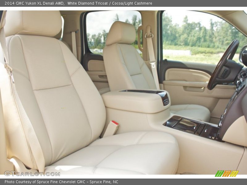 White Diamond Tricoat / Cocoa/Light Cashmere 2014 GMC Yukon XL Denali AWD