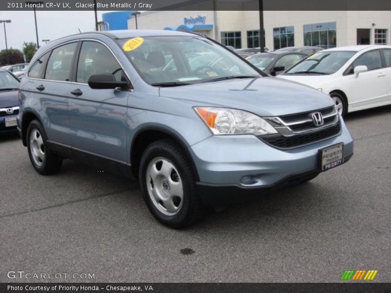 Glacier Blue Metallic / Gray 2011 Honda CR-V LX