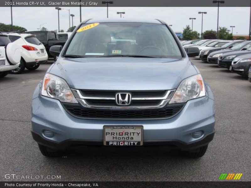 Glacier Blue Metallic / Gray 2011 Honda CR-V LX