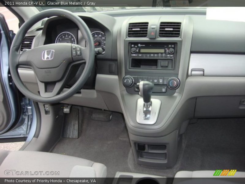 Glacier Blue Metallic / Gray 2011 Honda CR-V LX