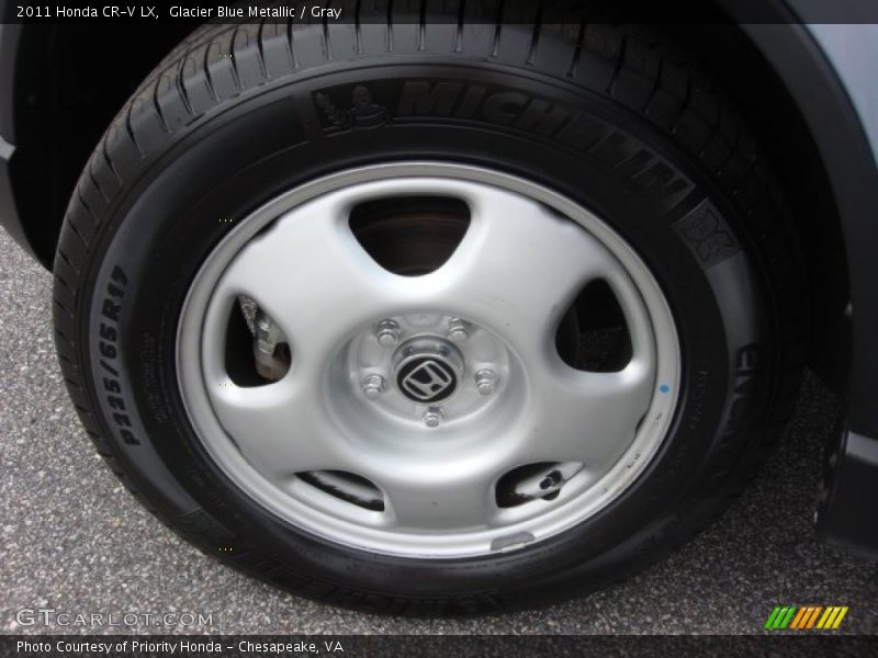 Glacier Blue Metallic / Gray 2011 Honda CR-V LX