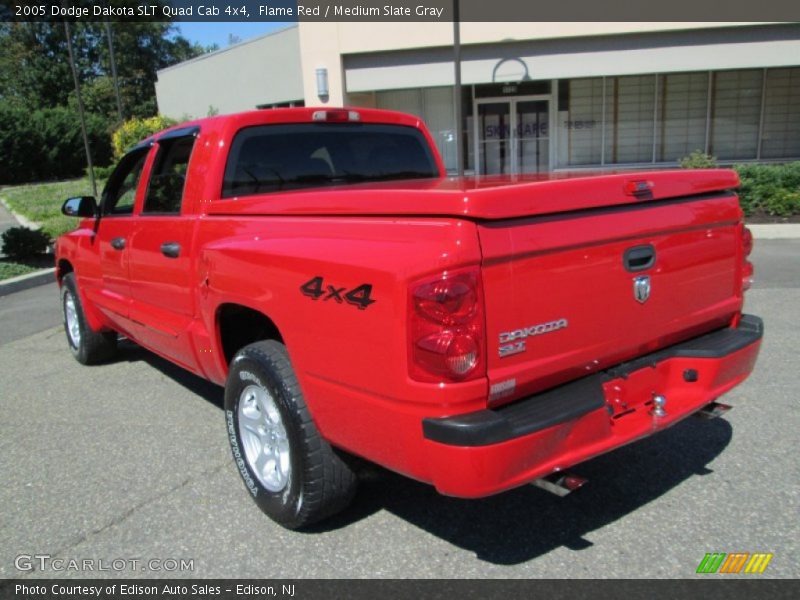Flame Red / Medium Slate Gray 2005 Dodge Dakota SLT Quad Cab 4x4