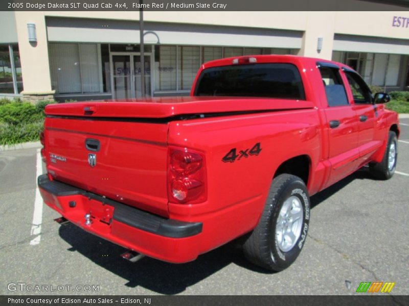Flame Red / Medium Slate Gray 2005 Dodge Dakota SLT Quad Cab 4x4