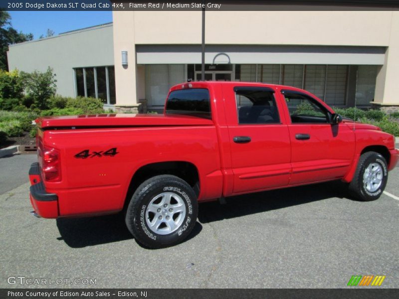 Flame Red / Medium Slate Gray 2005 Dodge Dakota SLT Quad Cab 4x4