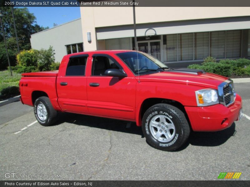 Flame Red / Medium Slate Gray 2005 Dodge Dakota SLT Quad Cab 4x4
