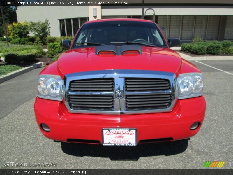 Flame Red / Medium Slate Gray 2005 Dodge Dakota SLT Quad Cab 4x4