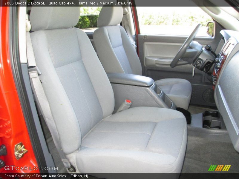 Flame Red / Medium Slate Gray 2005 Dodge Dakota SLT Quad Cab 4x4