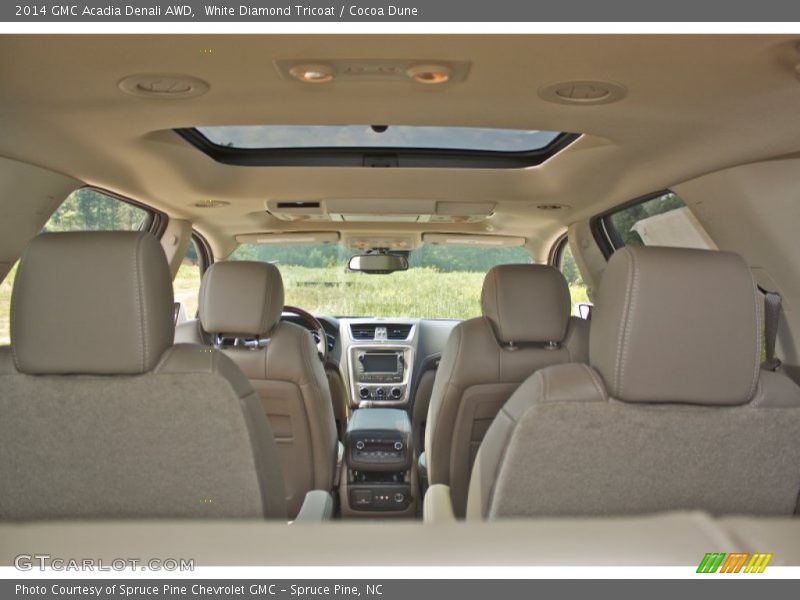 White Diamond Tricoat / Cocoa Dune 2014 GMC Acadia Denali AWD