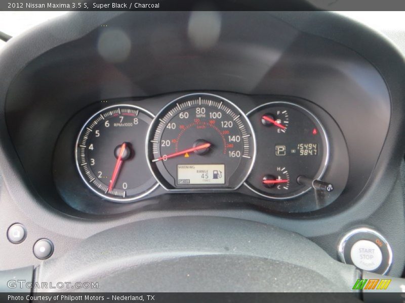 Super Black / Charcoal 2012 Nissan Maxima 3.5 S