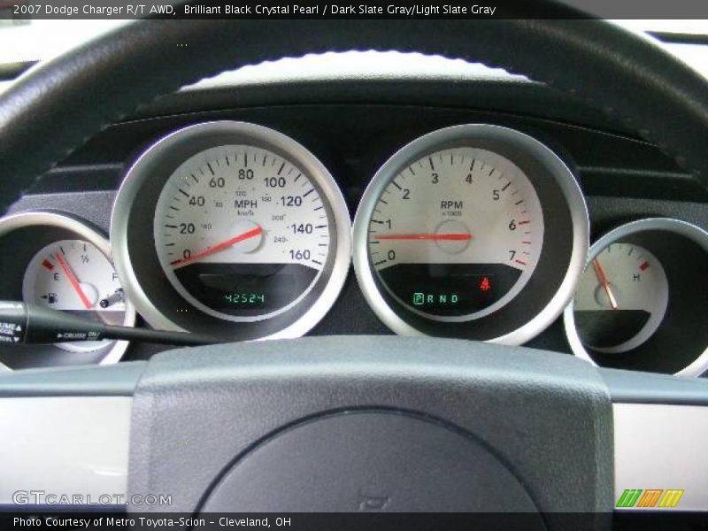 Brilliant Black Crystal Pearl / Dark Slate Gray/Light Slate Gray 2007 Dodge Charger R/T AWD