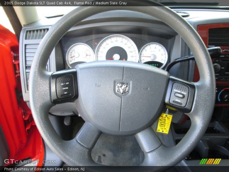 Flame Red / Medium Slate Gray 2005 Dodge Dakota SLT Quad Cab 4x4