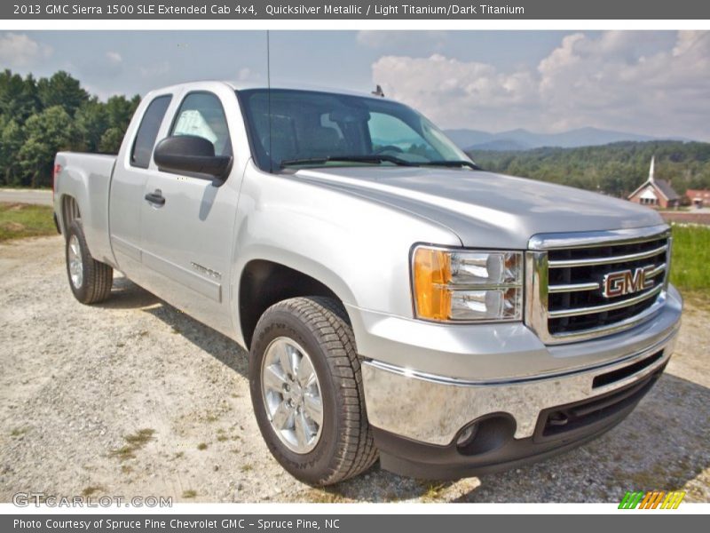 Quicksilver Metallic / Light Titanium/Dark Titanium 2013 GMC Sierra 1500 SLE Extended Cab 4x4