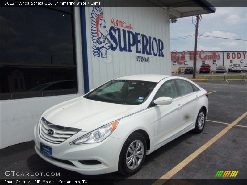 Shimmering White / Camel 2013 Hyundai Sonata GLS