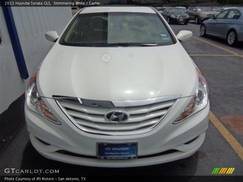 Shimmering White / Camel 2013 Hyundai Sonata GLS