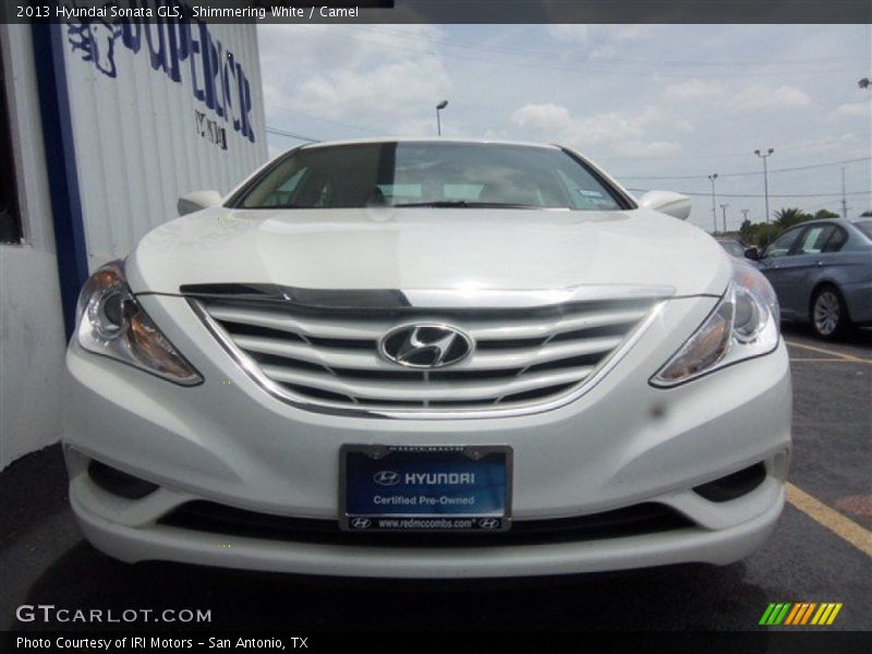 Shimmering White / Camel 2013 Hyundai Sonata GLS