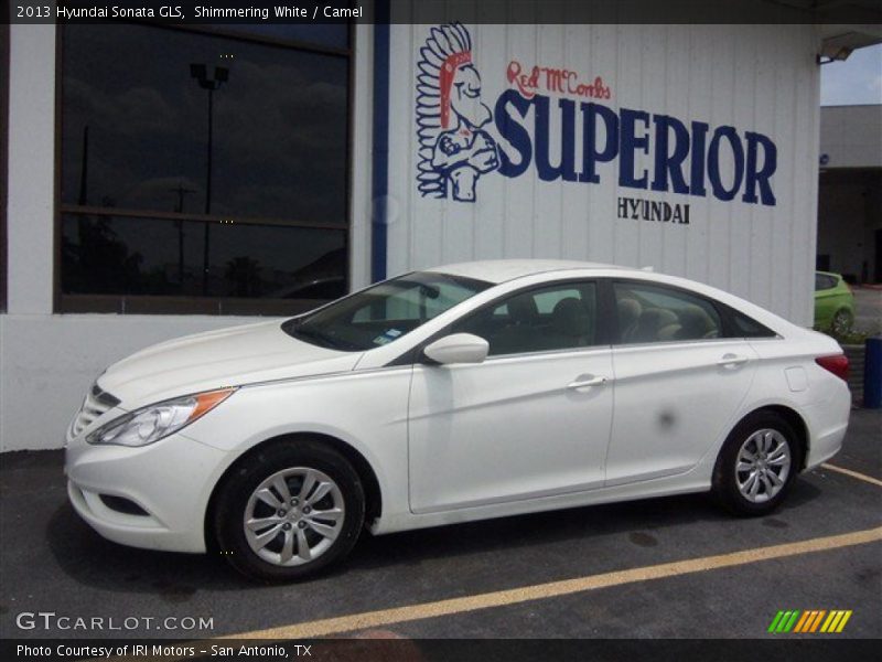Shimmering White / Camel 2013 Hyundai Sonata GLS