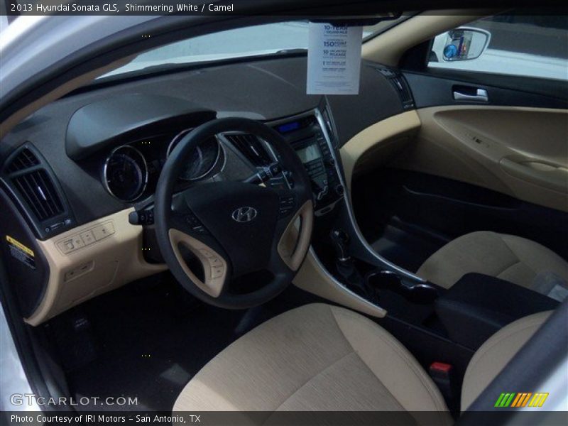 Shimmering White / Camel 2013 Hyundai Sonata GLS