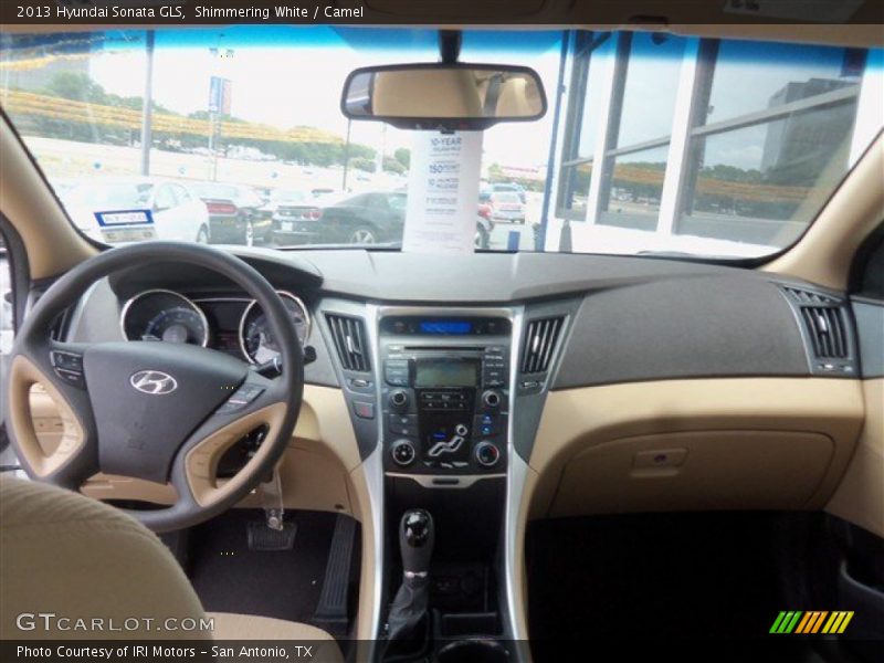 Shimmering White / Camel 2013 Hyundai Sonata GLS
