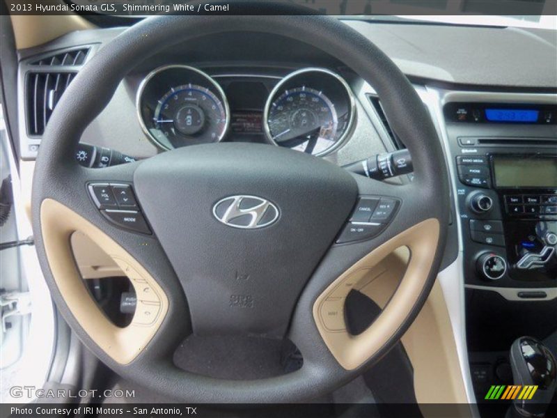 Shimmering White / Camel 2013 Hyundai Sonata GLS