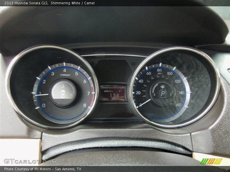 Shimmering White / Camel 2013 Hyundai Sonata GLS