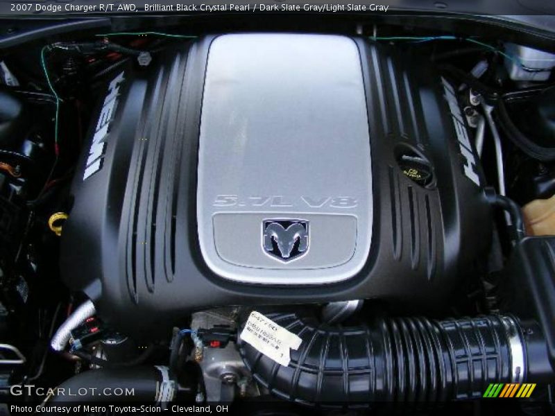 Brilliant Black Crystal Pearl / Dark Slate Gray/Light Slate Gray 2007 Dodge Charger R/T AWD