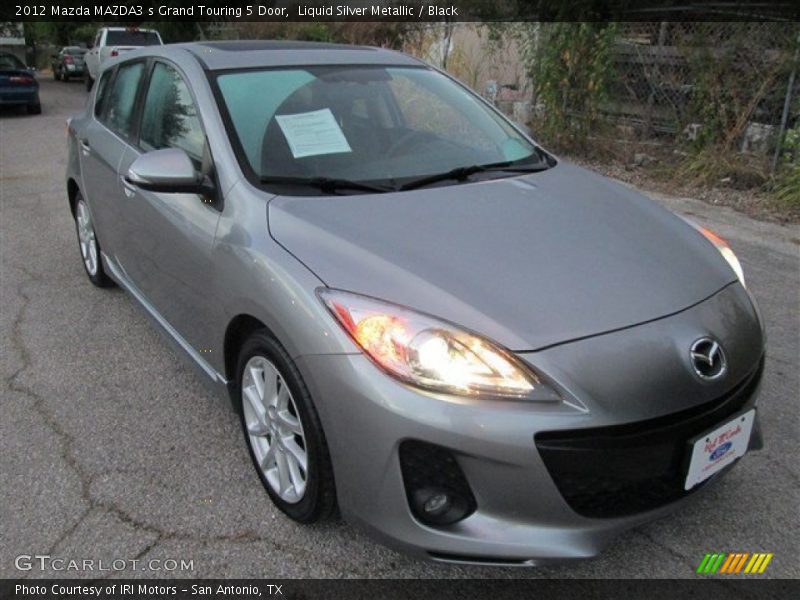 Liquid Silver Metallic / Black 2012 Mazda MAZDA3 s Grand Touring 5 Door
