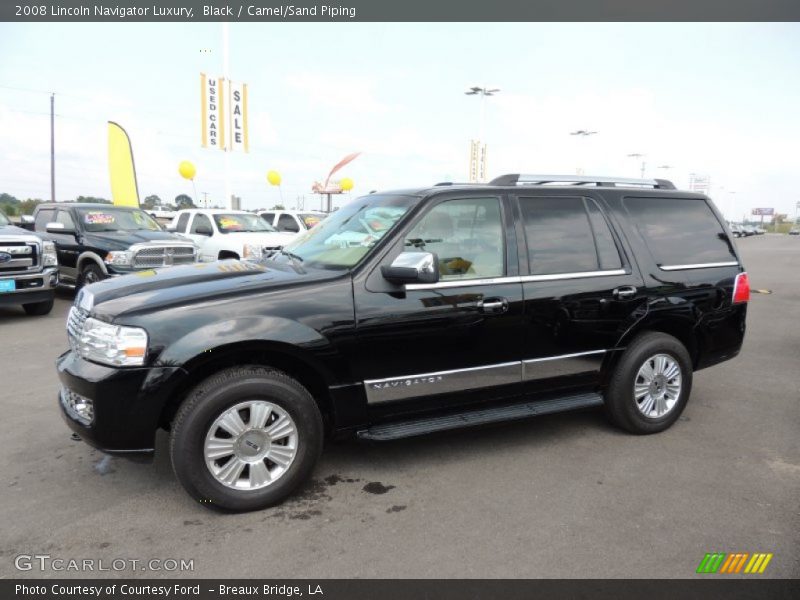 Black / Camel/Sand Piping 2008 Lincoln Navigator Luxury
