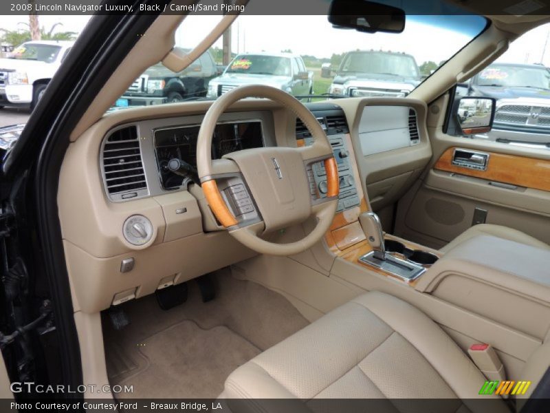 Black / Camel/Sand Piping 2008 Lincoln Navigator Luxury
