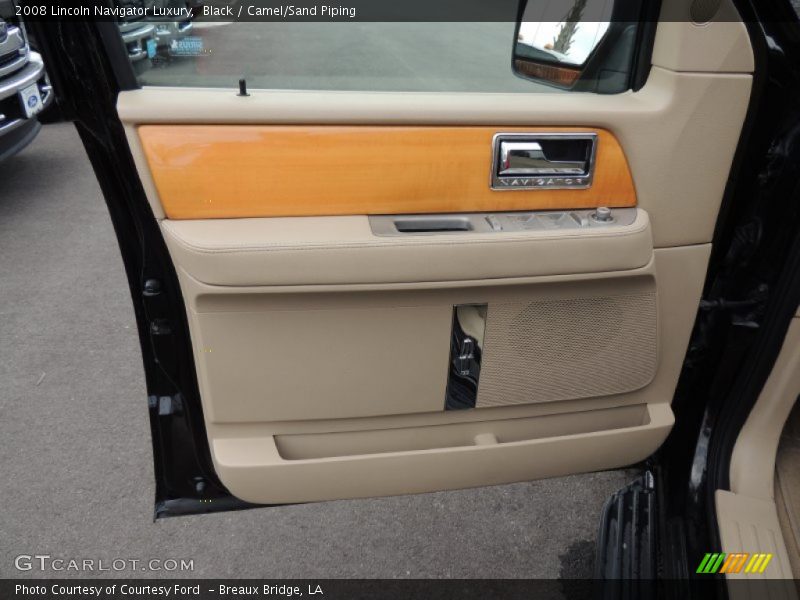 Black / Camel/Sand Piping 2008 Lincoln Navigator Luxury