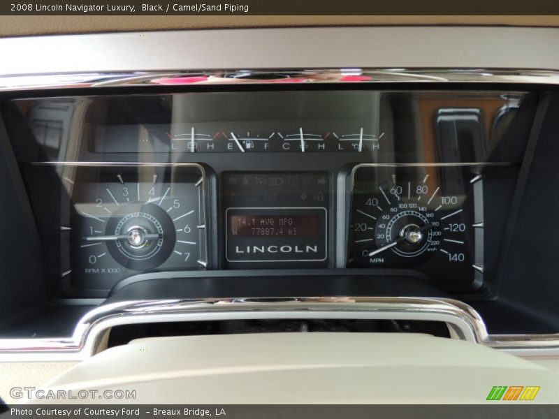 Black / Camel/Sand Piping 2008 Lincoln Navigator Luxury