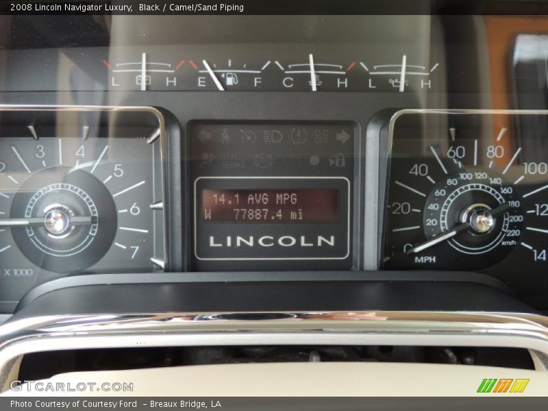 Black / Camel/Sand Piping 2008 Lincoln Navigator Luxury