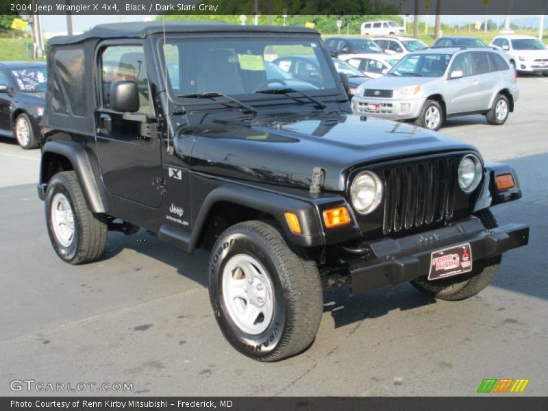 Black / Dark Slate Gray 2004 Jeep Wrangler X 4x4