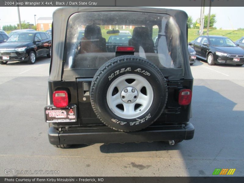 Black / Dark Slate Gray 2004 Jeep Wrangler X 4x4