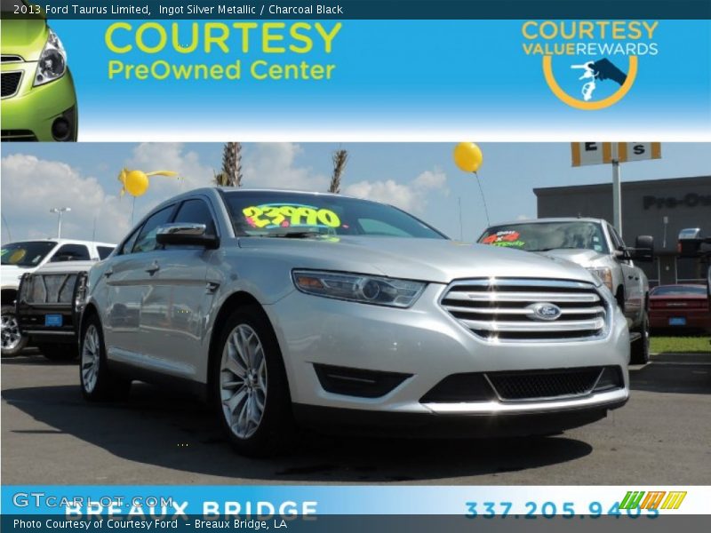 Ingot Silver Metallic / Charcoal Black 2013 Ford Taurus Limited