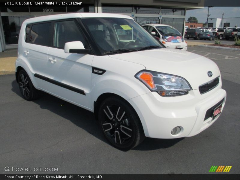 Clear White / Black Leather 2011 Kia Soul !