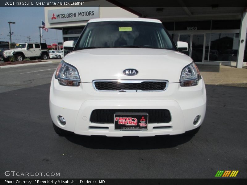 Clear White / Black Leather 2011 Kia Soul !