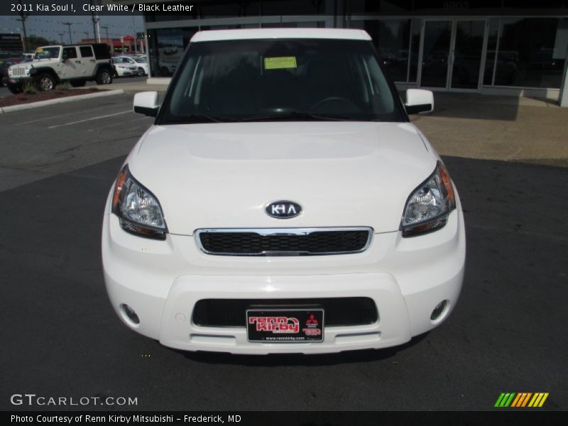 Clear White / Black Leather 2011 Kia Soul !