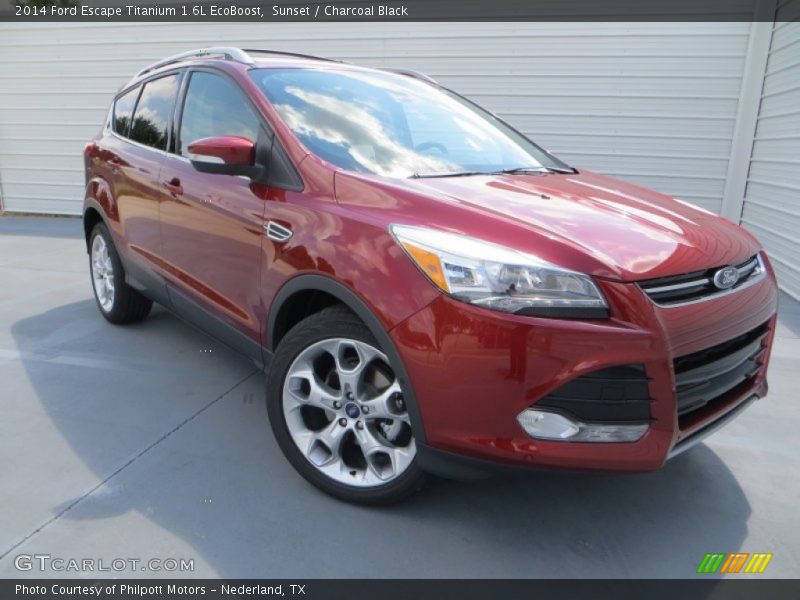 Sunset / Charcoal Black 2014 Ford Escape Titanium 1.6L EcoBoost